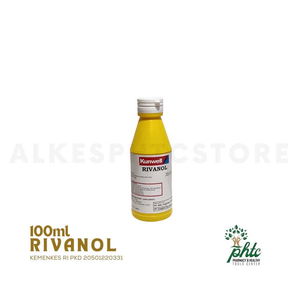 KUNWELL Rivanol 100ml l Larutan Pembersih Luka l Antiseptik 100 ml