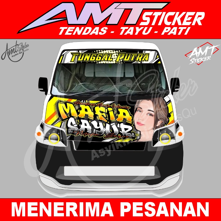 Stiker Decal Granmax - Sticker Kap + Kaca Depan Gran Max - Bisa Request