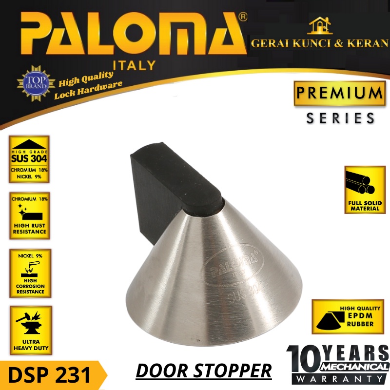 DOOR STOPPER Penahan Pintu  PALOMA DSP 231 FLOOR KARET LANTAI