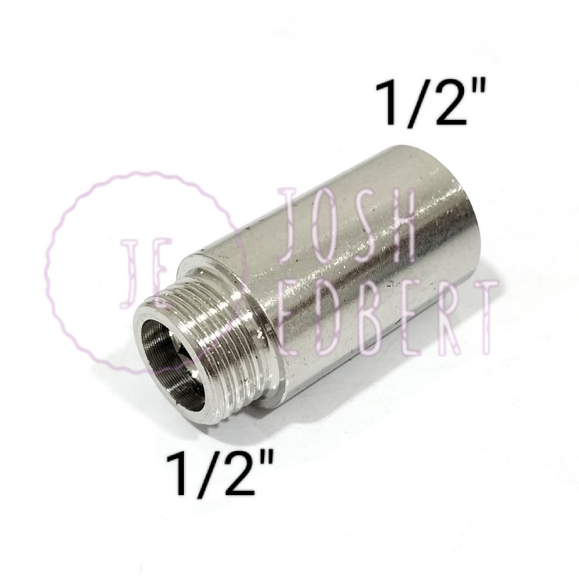 Sok Kran Panjang Drat 1/2&quot; x 1/2&quot; Stainless 5cm (G7228)