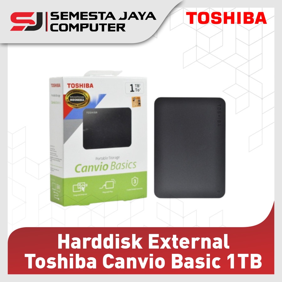 Harddisk External Toshiba Canvio Basic 1TB HDD SATA 2.5&quot; USB 3.0