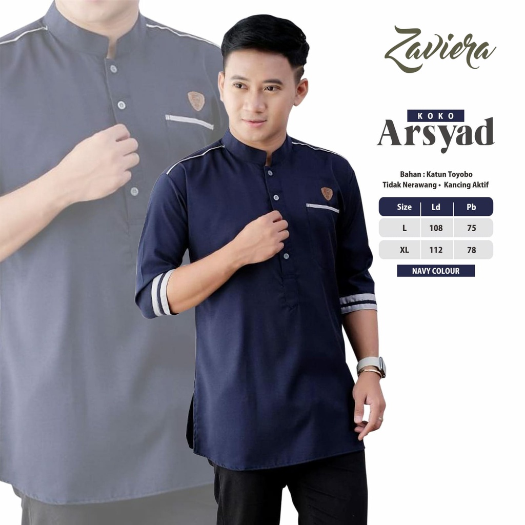 Arsyad Koko Katun Toyobo Baju Muslim Atasan Pria Original By Zavier