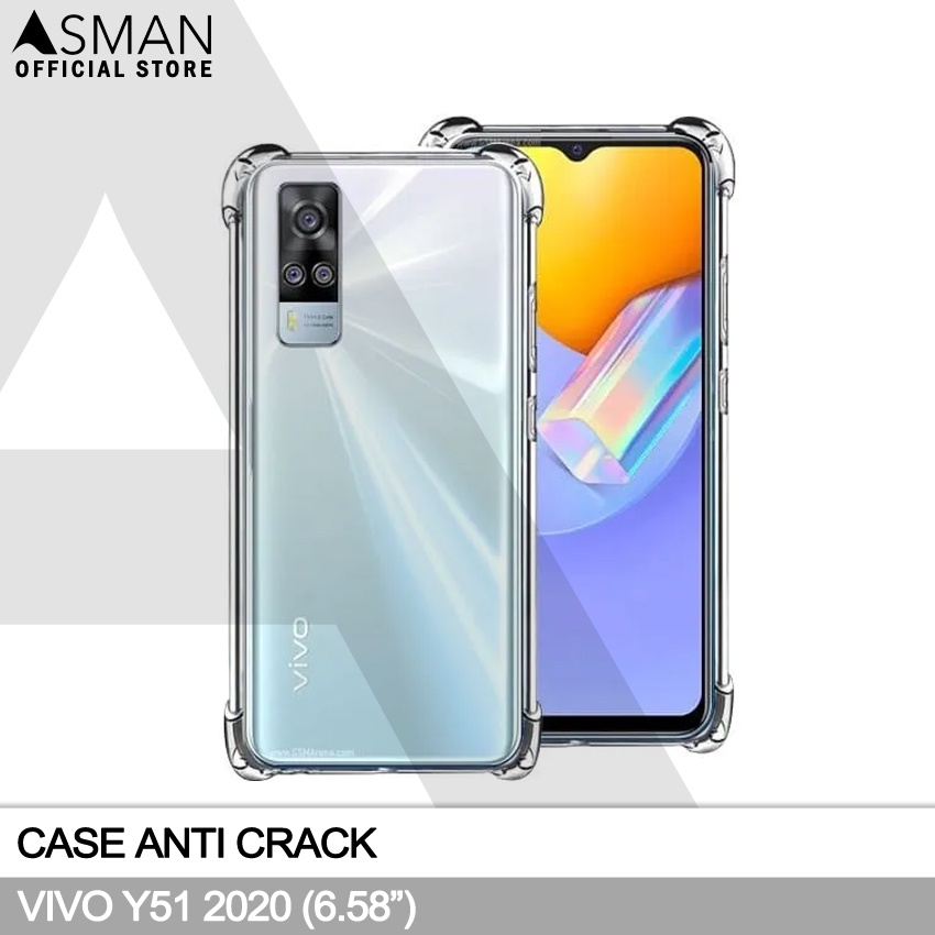 Anti Crack Vivo Y51 2020 (6.58&quot;) | Soft Case Anti Bentur - Clear