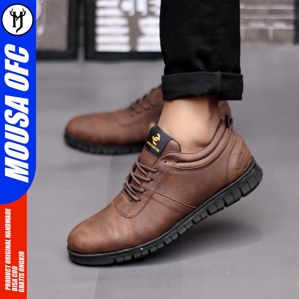 Sepatu Kasual Formal Pria Sepatu Sneakers Kulit Syntetic Casual New Trend Mousa Wtfing