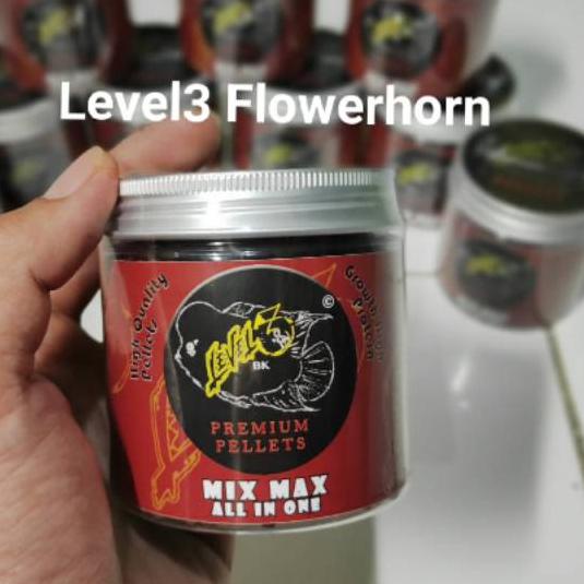 ۝ PELET IKAN LOUHAN MIX MAX PELET RED STRONG LEVELgr Pakan Louhan ☊