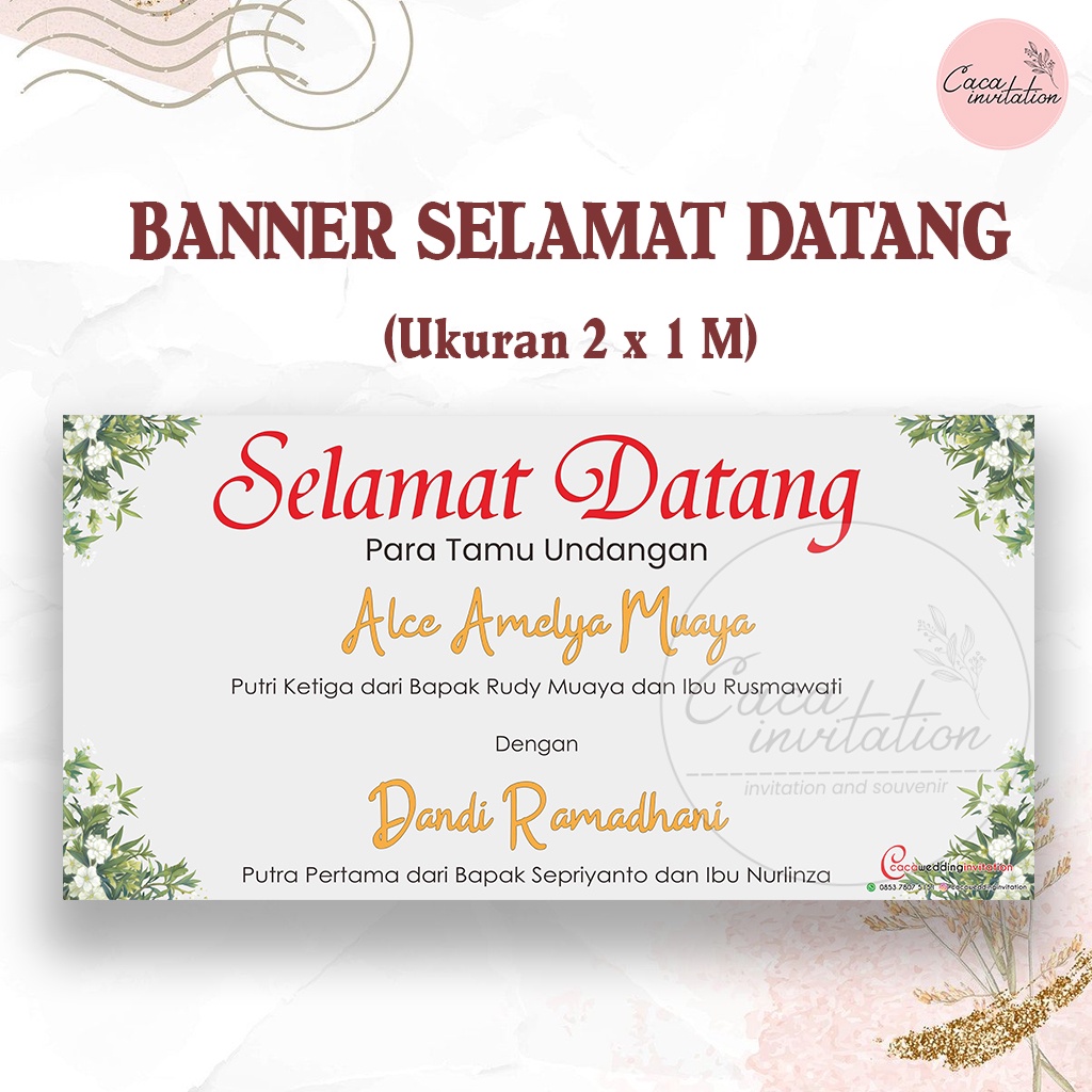 Spanduk pernikahan selamat datang banner pernikahan mohon do'a restu Gratis Desain