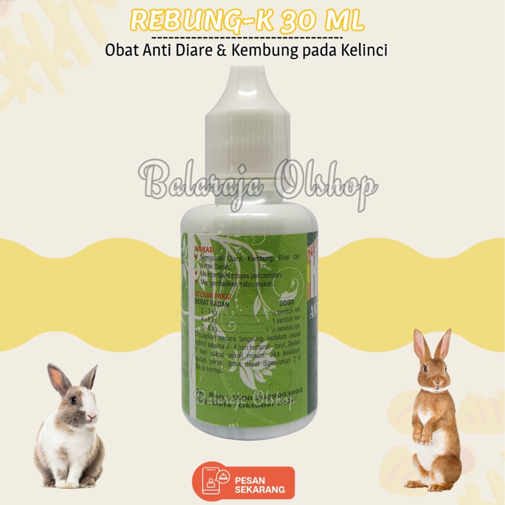 Obat Diare Kelinci - Rebung K Kelinci 30 Ml Original - Antibiotik Tetes Anti Diare Kembung Dan Mencret Pada Kelinci