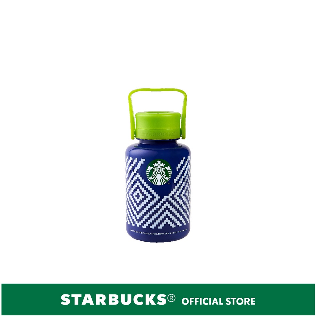 STARBUCKS PLASTIC REUSABLE WATER BOTTLE 1 LITERNAVY WEAVE (MER251)