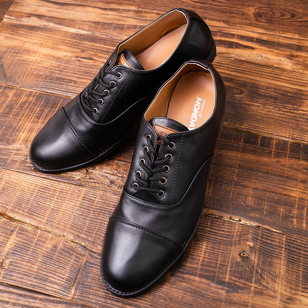 OXFORD FULL BLACK |ManNeedMe x Monday| Sepatu Pantofel Pria Formal ORI