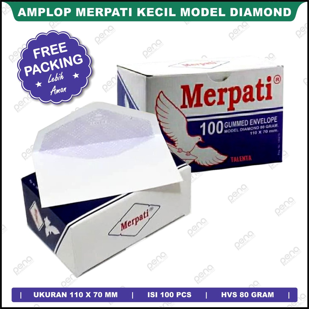 Amplop MERPATI Visit Kecil Putih 110 x 70 mm 80 gram 100 pcs