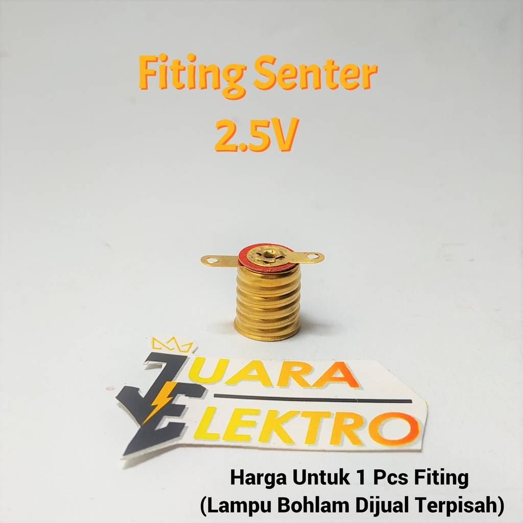 Fiting Senter 2.5V | Fiting Dudukan Lampu Senter Mini 2.5 Volt Warna Kuning