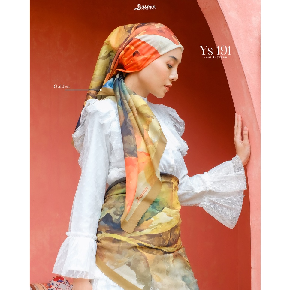 Hijab Segi Empat Baniescoop Dzakiya Scarf Ys 191 By Yasmin Hijab Segiempat Motif Bunga