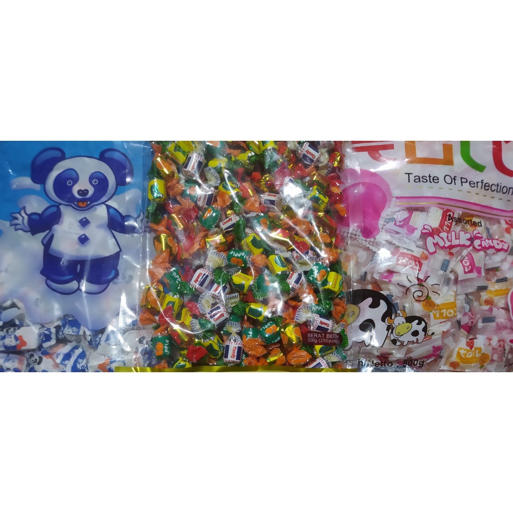 

Permen susu, aneka buah - candy - xiaumimi assorted candy - permen susu toll milk candy - permen susu panda