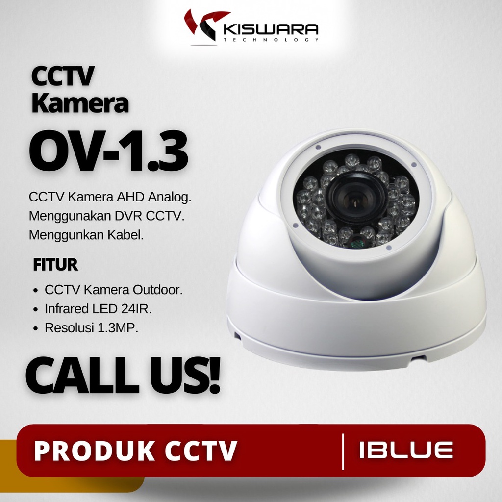 iBlue Kamera CCTV Dome AHD OV 1.3MP 960P/960H 24IR - 2LIRDBAD130V