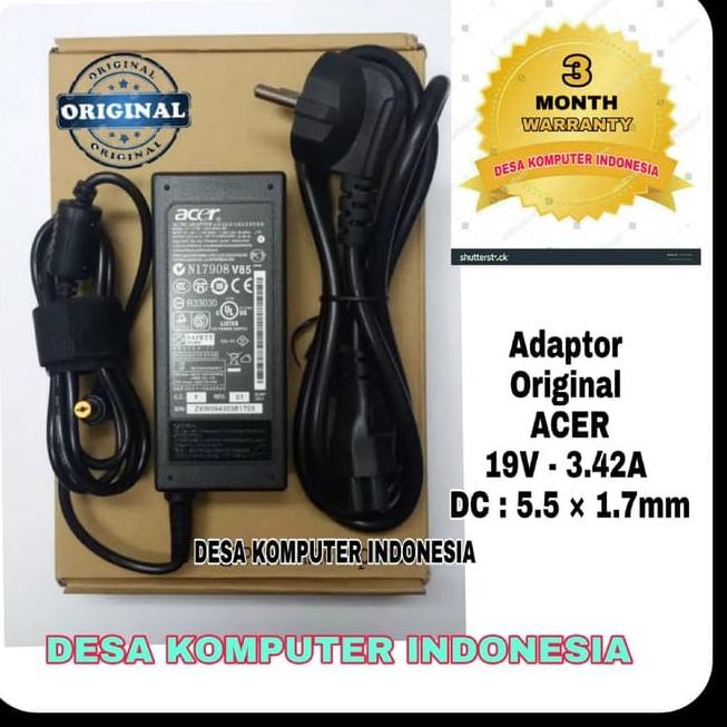 ☊ ACER - Charger Laptop Acer Aspire E14 E EG Original Termasuk Kabel Power ☜