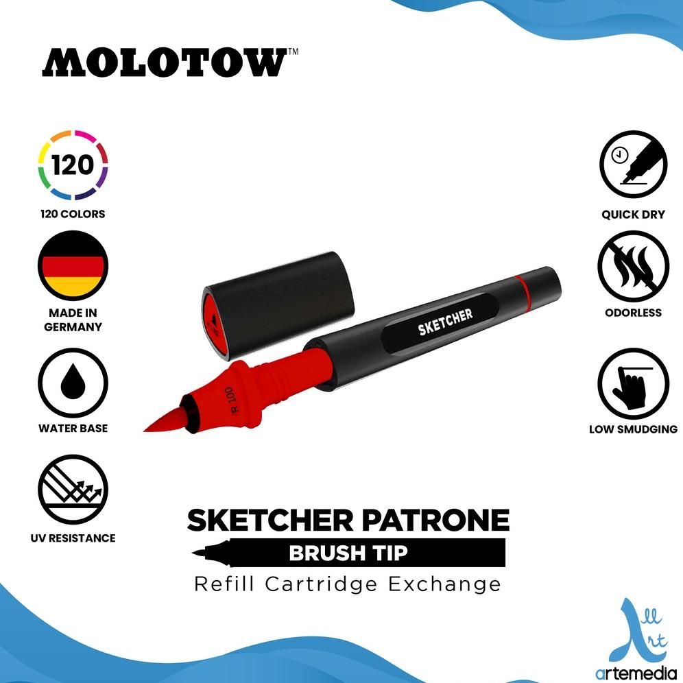 

Molotow Sketcher Patrone Brush Tip Refill Cartridge Exchange - 2/3