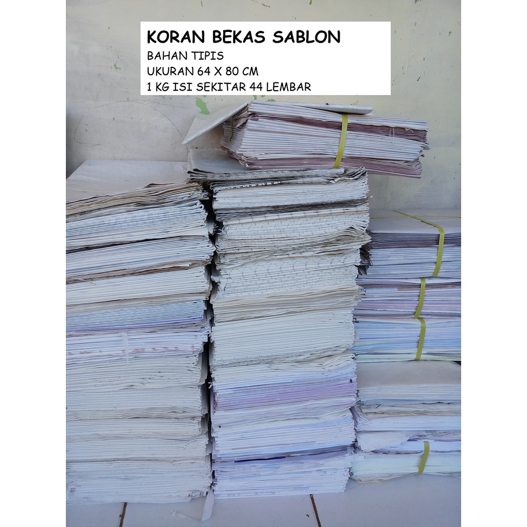 Koran Bekas Sablon Tipis Ukuran 64x80cm 1 kg/Koran Sablon/Newspaper