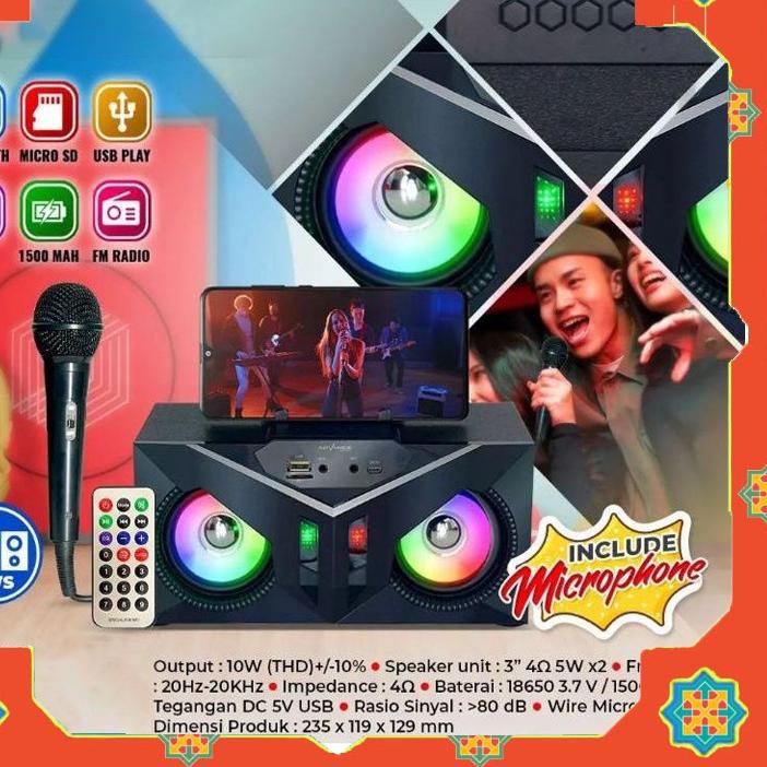 ⅍ Speaker Advance  Bluetooth Music Box Karaoke Free Mic ℗