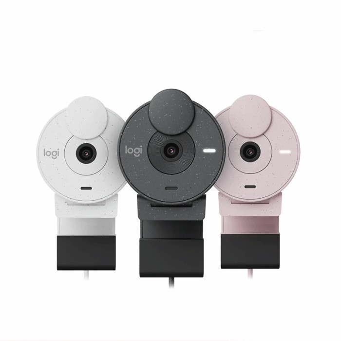 Webcam Logitech Brio 300 Full HD Shutter Privasi &amp; Noise-Reducing Mic