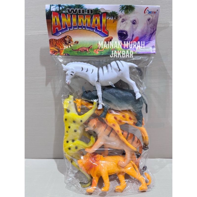 MAINAN ANIMAL WILD HEWAN BESAR ISI 6 PCS