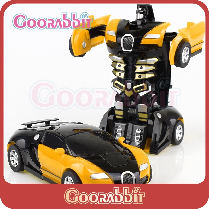 2 IN 1 Mainan Robot Deformation Mini Bahan Plastik Untuk Anak Laki-Laki