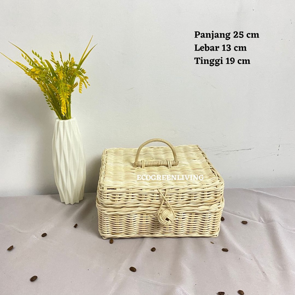 BOX ROTAN TUTUP / HAMPERS HANTARAN SESERAHAN BOX SERBAGUNA