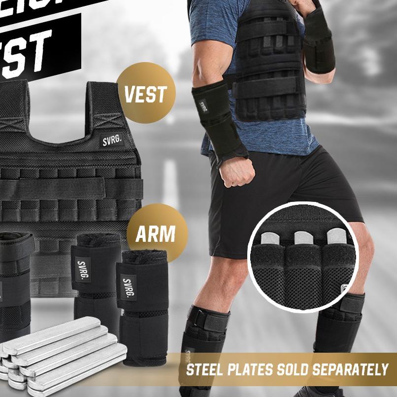 ➯ Svarga Adjustable Weighted Vest - Wrist & Ankle Weight - Rompi Beban ✬