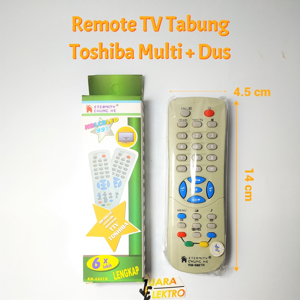 Remote TV Tabung Toshiba Multi + Dus