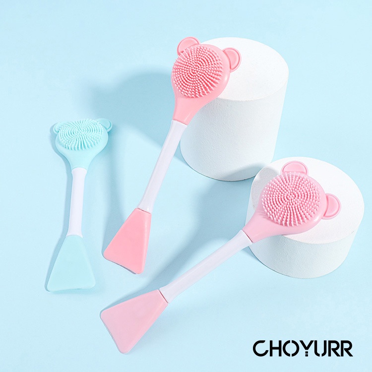 【COD】Kuas Masker Wajah Silikon Lembut Silicone DIY Manual Face Wash Brush Portable Mask Brush Alat Kecantikan Sikat Wajah-CH