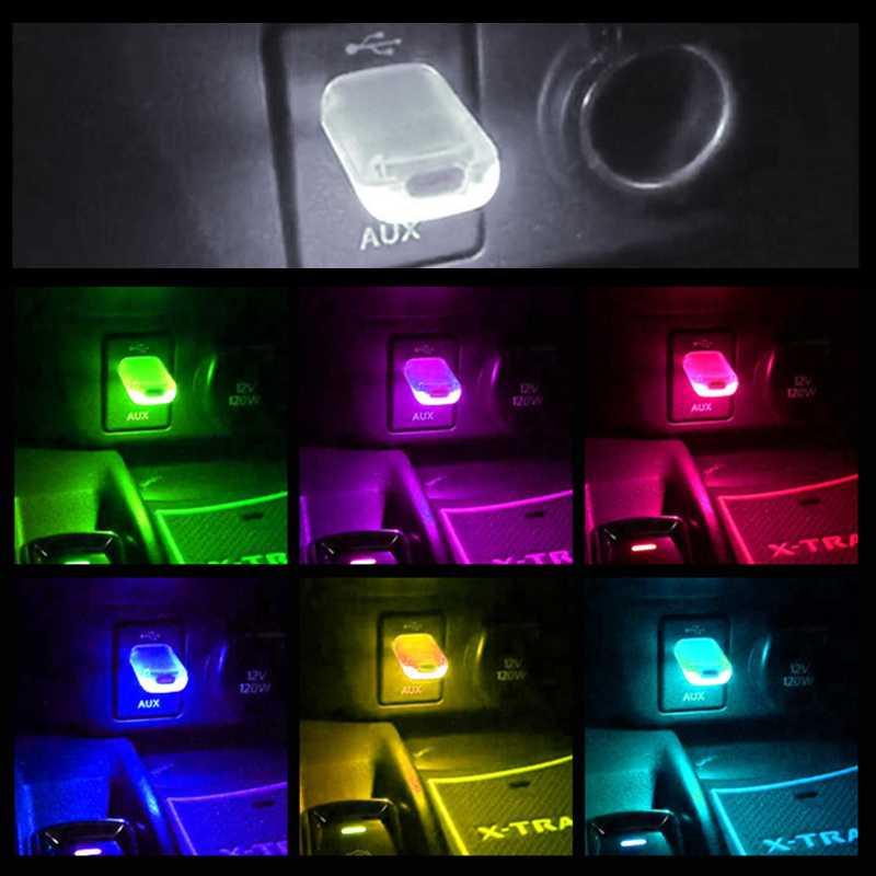 Lampu LED RGB Mini USB Car Interior Light - IS505 - White