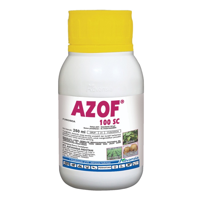 Fungisida / AZOF 100 SC 250 ML / Mengendalikan Penyakit Busuk Daun Atau Busuk Batang Pada Tanaman Ke