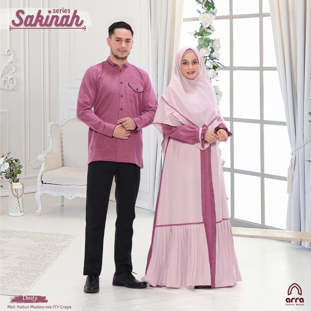 Baju Couple Keluarga Lebaran 2023 Arra Sakinah Dusty Sarimbit Keluarga 2023 Lebaran