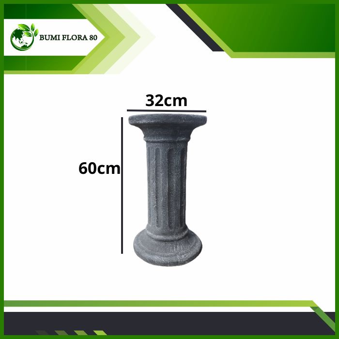 PILAR 60 CM KOTAK & BULAT/DUDUKAN POT SEMEN/PILAR POT SEMEN