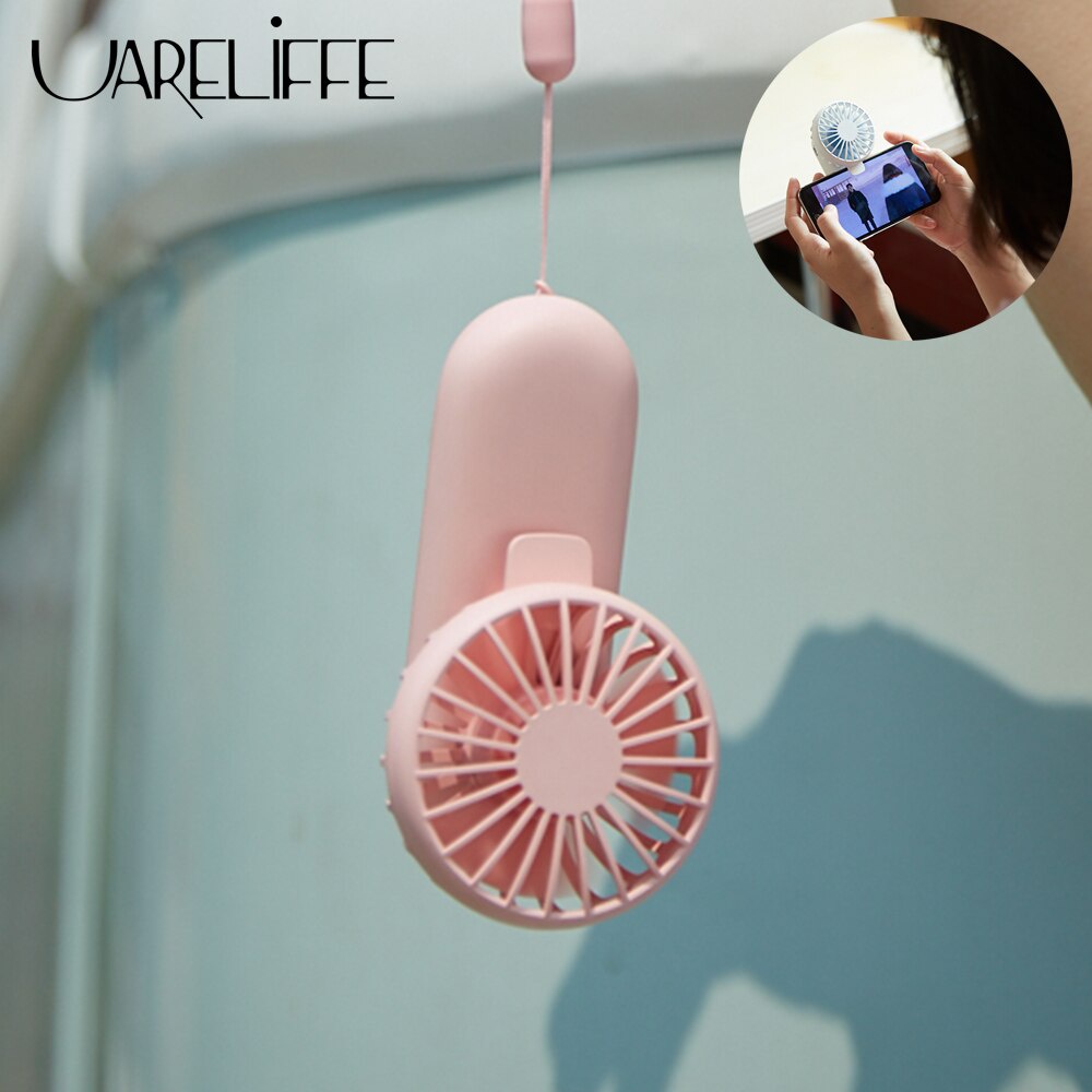 UARELIFFE Kipas Mini Portable Jepit Ponsel Handheld Clip Fan 3 Speed - C01 - White