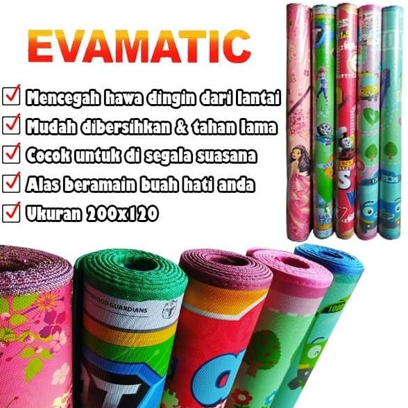 Evamatic Matras Karpet Alas Tikar Lantai Eva 120x200 Motif Karakter