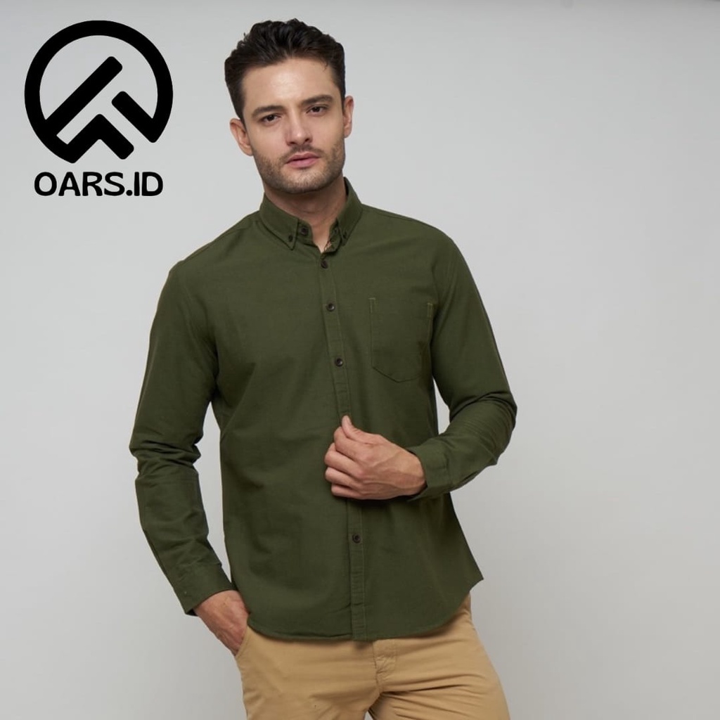 kemeja pria polos lengan panjang pakaian pria lengan panjang hem pria panjang pakaian kerja kemeja kantor kasual casual formal slim fit kemeja murah kemeja hitam marun navy putih coksu hijau sage hijau army