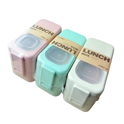 Tempat Bekal Anak 1050 ML 2 Susun / Lunch Box Anak Aesthetic