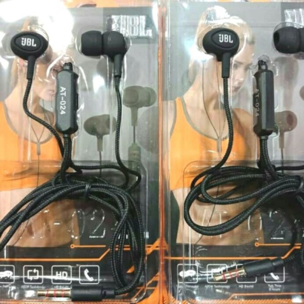 Headset JBL AT-024 Extra Bass Handsfree JBL AT-024 Extra Bas Earphone Hf JBL AT-024 Extra Bass