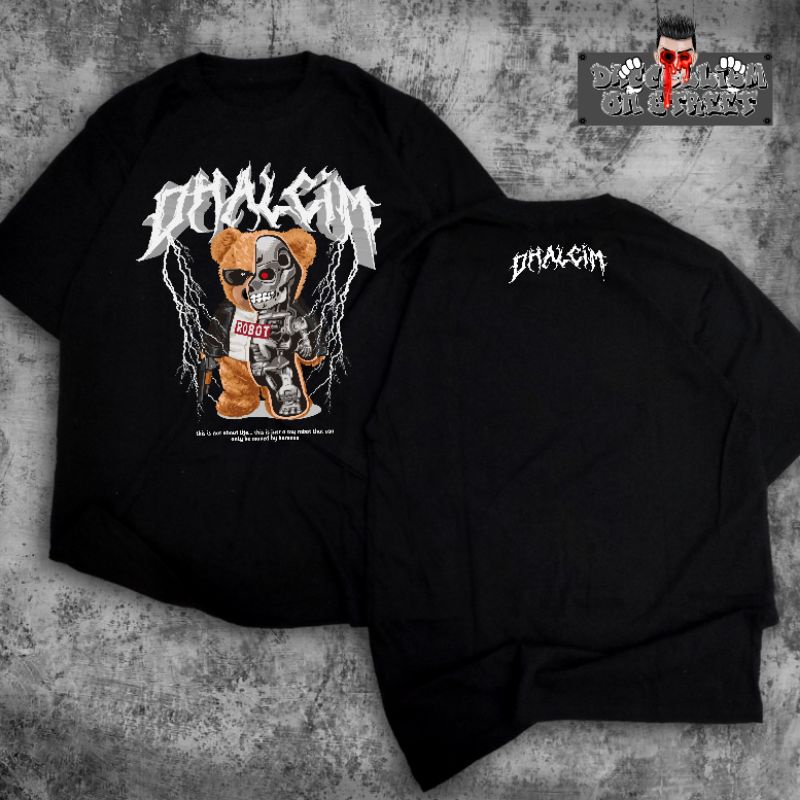 kaos distro ~ kaos oversize ~ kaos distro prenium~ kaos distro boneka beruang petir metal, kaos dist
