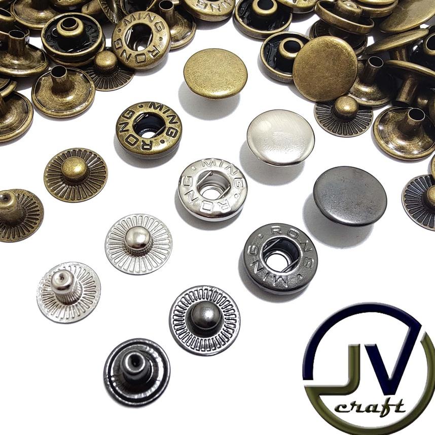 ★ KANCING JAKET / KANCING CETET JEPRET BESI MING RONG 15 MM / 144 SET ❃