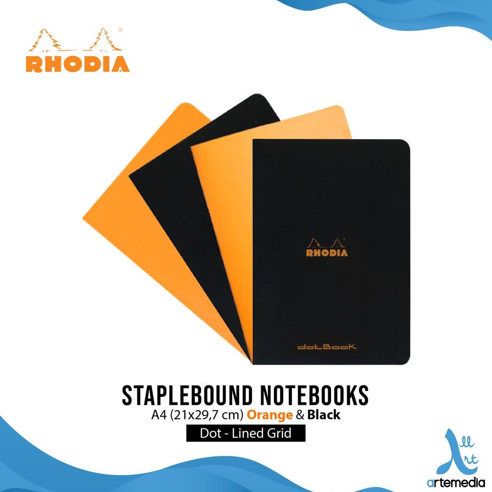 

Buku Catatan Rhodia A4 Staplebound Coated Card Cover Notebook