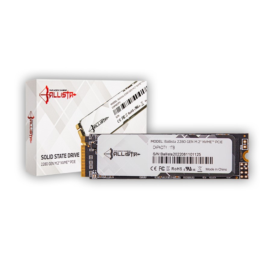 SSD NVMe 1 TB Paradox Gaming Ballista M.2 2280 PCIe Gen3 x4