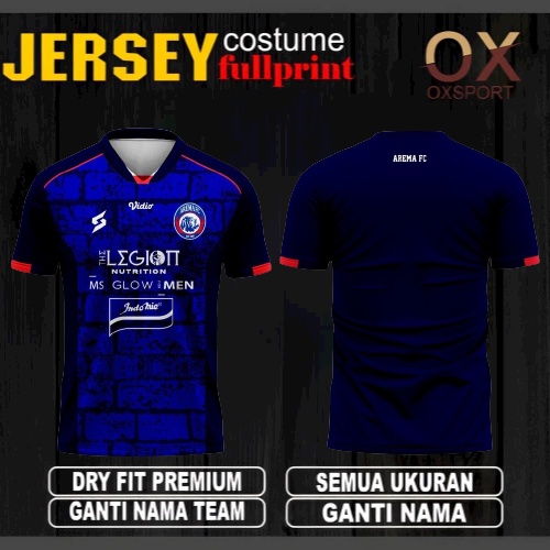 Jersey Kaos Baju Bola Club AREMA Dewasa - Anak