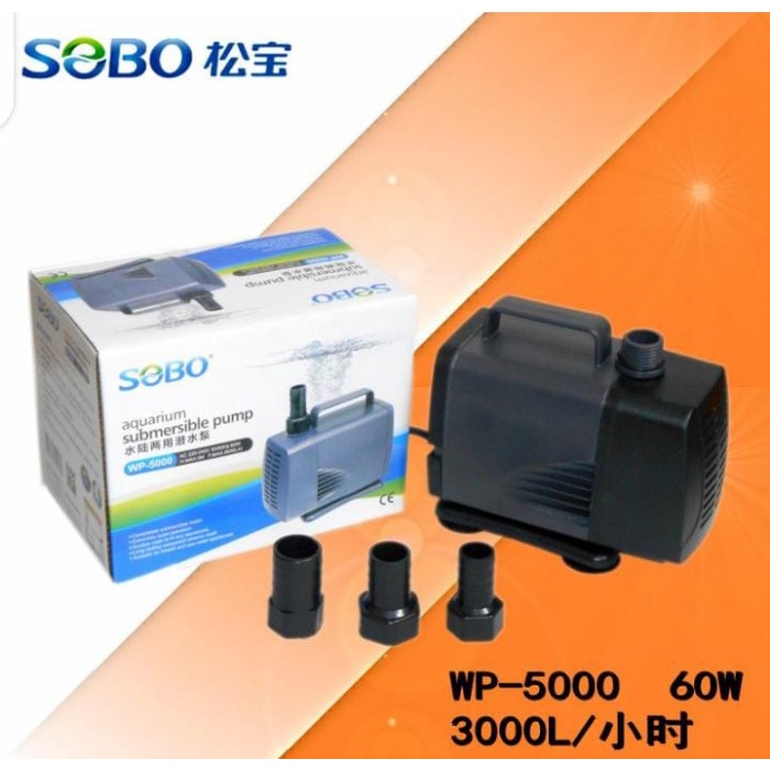 POMPA SOBO WP-5000 AIR WATER PUMP KOLAM AQUARIUM POMPA CELUP AKUARIUM