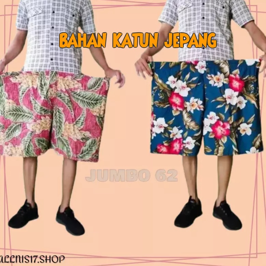 Celana Kolor Jumbo Pria 62 Celana Kolor Jumbo Wanita Pendek Santai Bahan Katun Jepang Celana Pendek 