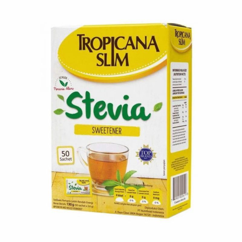 Tropicana Slim Stevia  100 Sachet, 50 Sachet