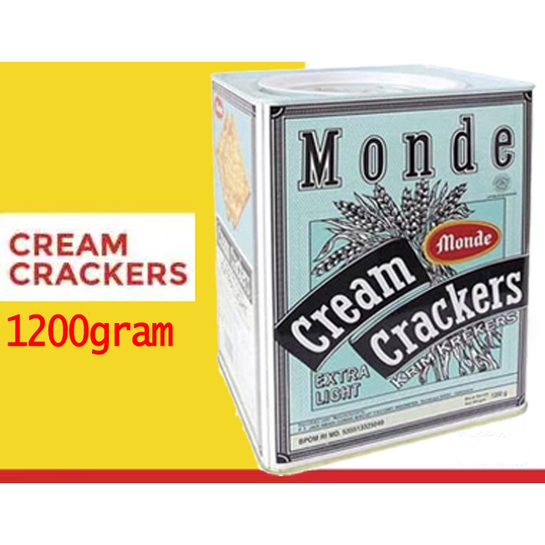 

Biskuit Kaleng Monde Cream Crackers 1.2kg 1.2 kg 1200g 1200 gram