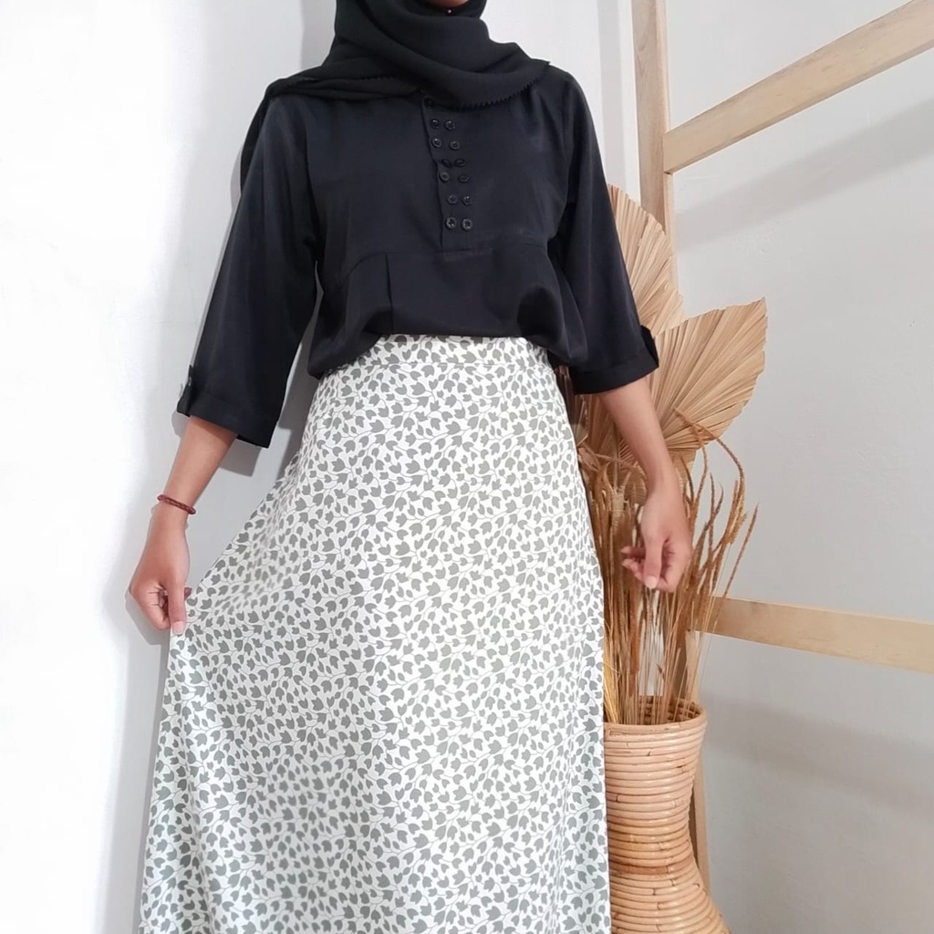 TSK - rok polka wanita bahan rayon all size fit to xl/rok polka wanita Murah