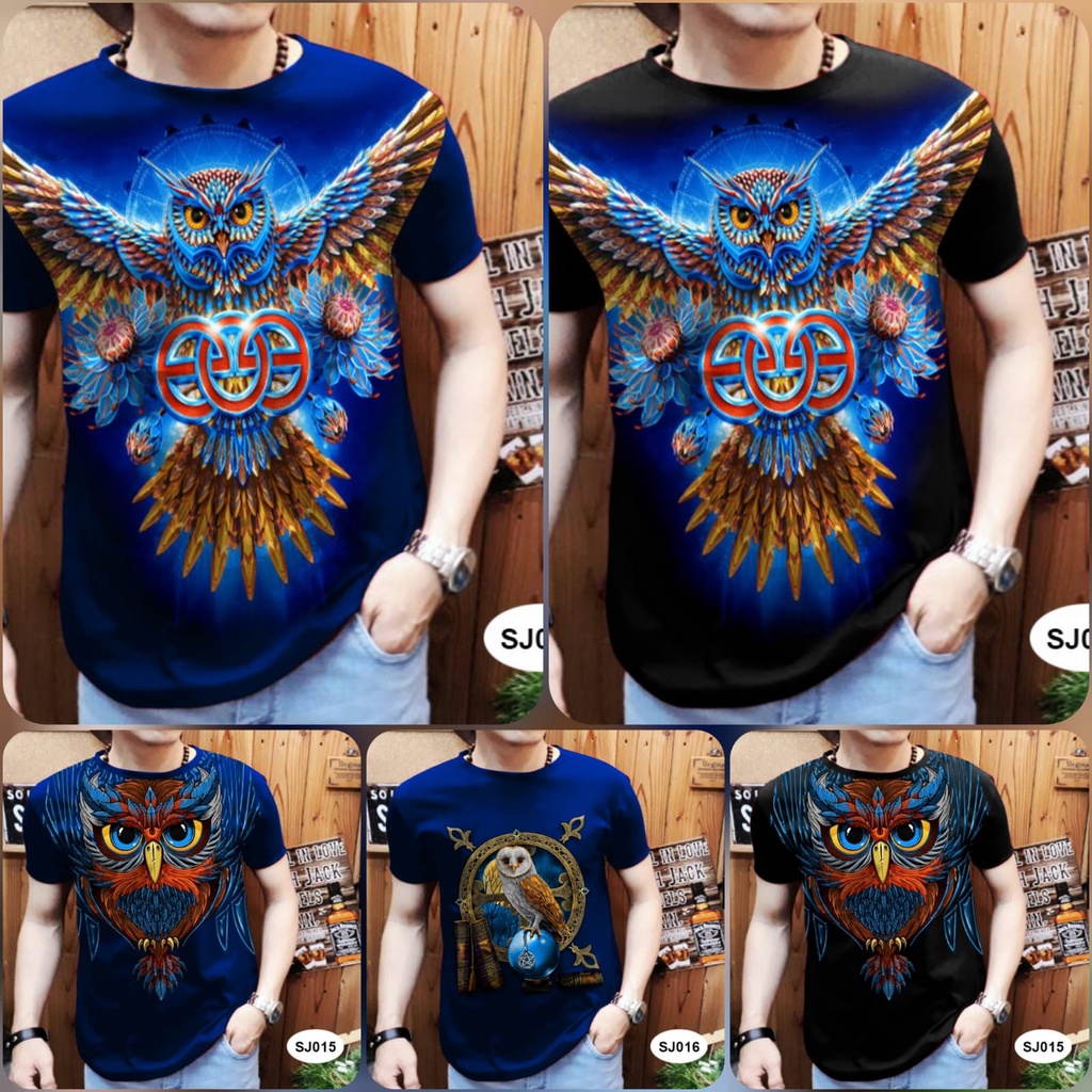 KAOS PRIA DISTRO / KAOS COWOK KEREN MOTIF OWL / BURUNG HANTU KEREN TERBARU