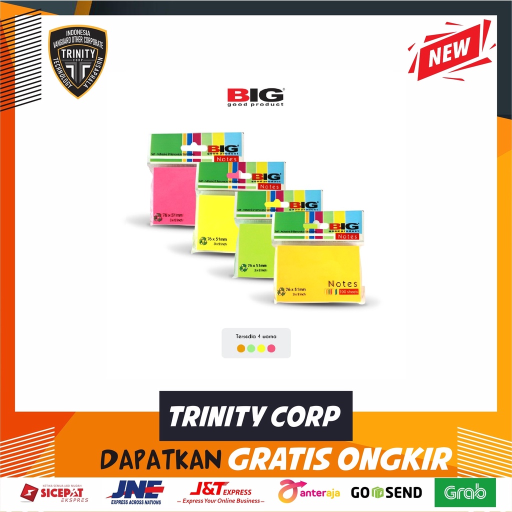 

Sticky Notes BIG Single Color SN-76X51C